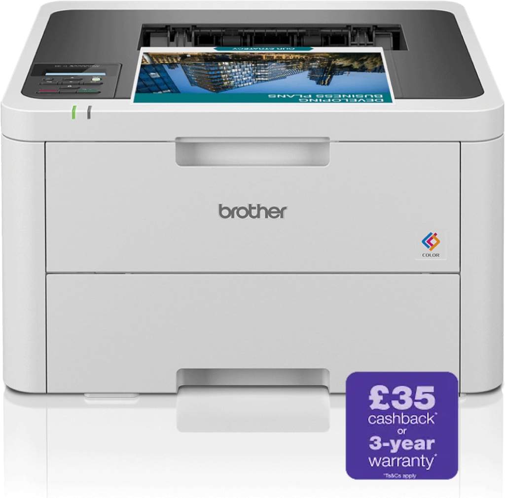Brother Colour Duplex EcoPro Ready Wireless LED Printer HL-L3220CWE - W/Voucher (Effectively £117.99 after £35 Cashback)